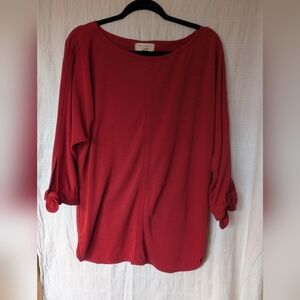 Max Studio Vibrant Red Knit Blouse